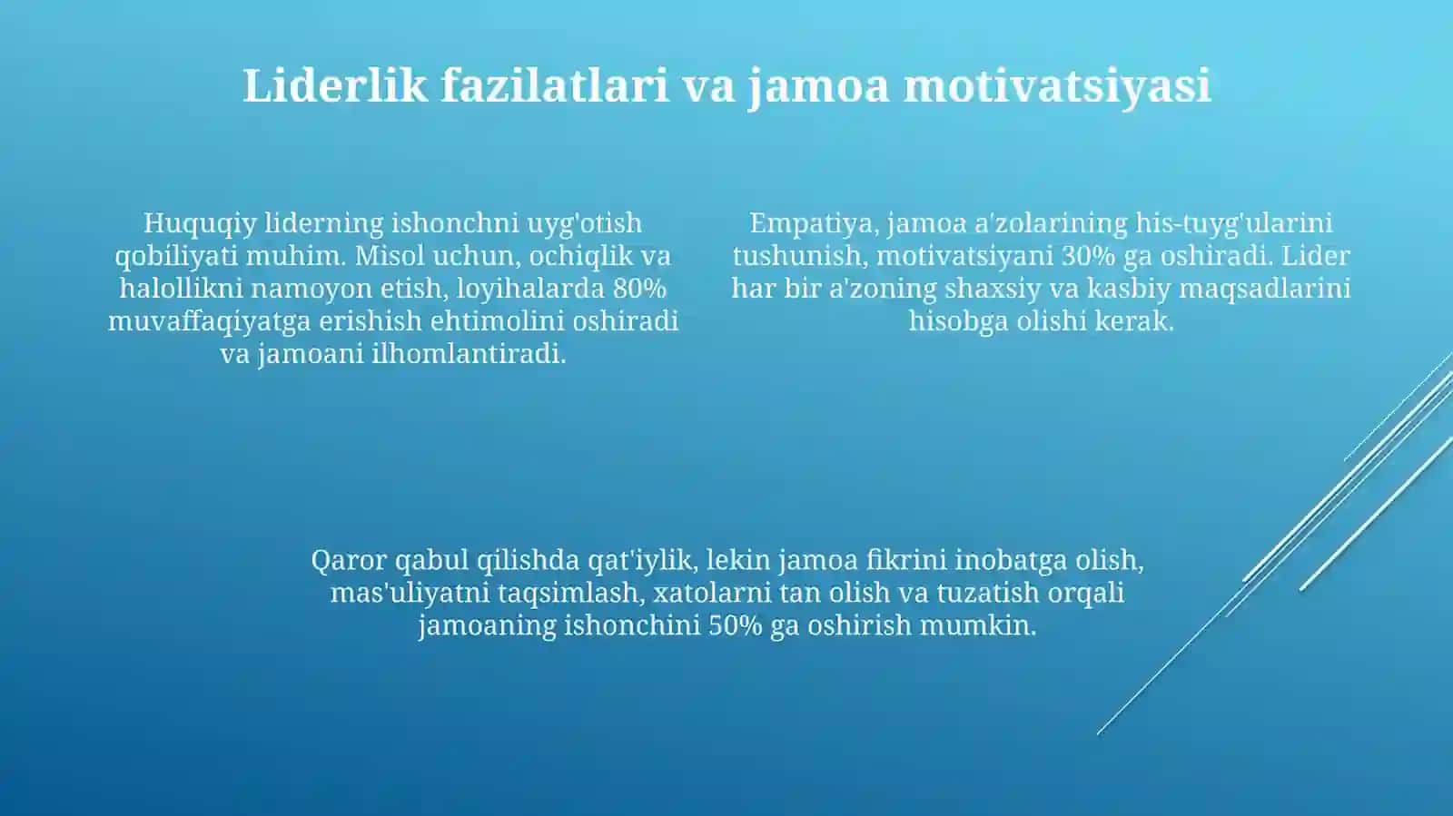 Jamoa ishida huquqshunos liderning roli 4