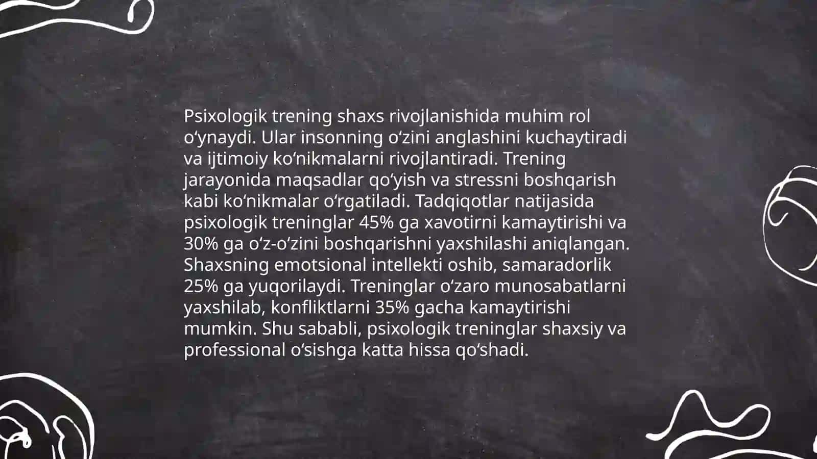 Psixologik trening asoslari fanining predmeti va asosiy tushunchalari 4