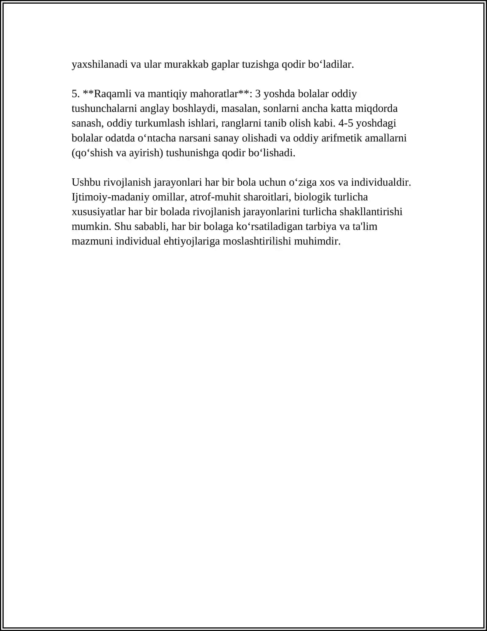 MAKTABGACHA YOSH DAVRIDA PSIXOFIZOLOGIK TARAQQIYOTNING UMUMIY TAVSIFI 4