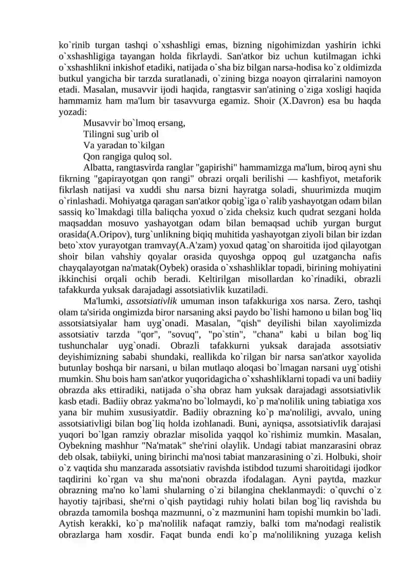 BADIIY OBRAZ VA UNING TURLARI 4
