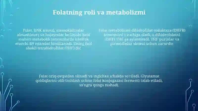 Folat yetishmovchiligi va sulfanilamidlar 4
