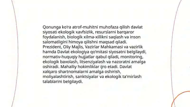 O‘zbekiston respublikasining tabiatni muhofaza qilish to‘g‘risida qonuni 4