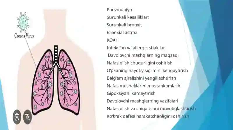 Nafas aʼzolari kasalliklarida davolovchi mashqlar 4