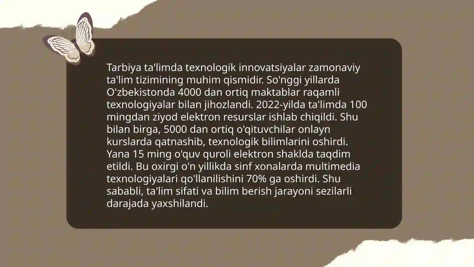 Tarbiya fanini o‘qitish jarayoniga aksiologik, texnologik yondoshuvlar va ularga tavsiv 4