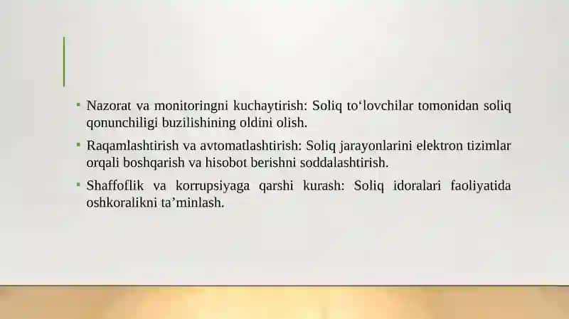 Soliq ma'murchiligini takomillashtirish strategiyasi va uning asosiy yo‘nalishlari 4