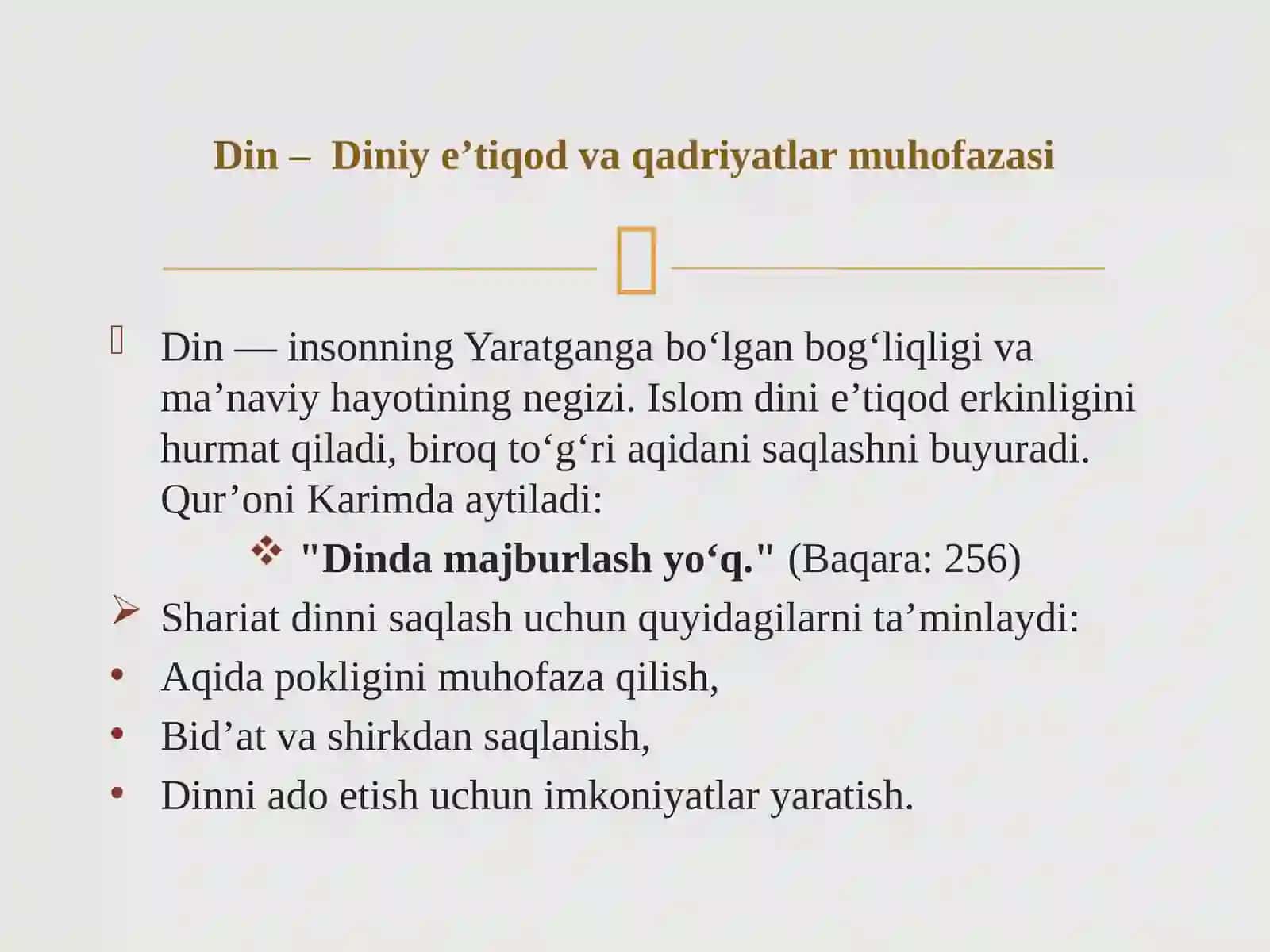 Islom qadriyatlar va ma'rifati, hozirgi davrdagi ahamiyati! 4