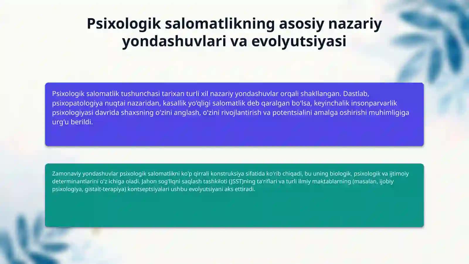 Psixologik salomatlik mezonlari 4