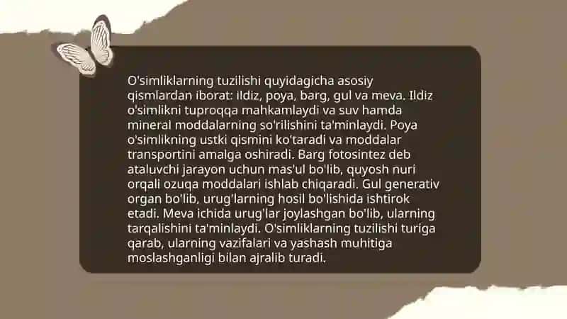 Oʻsimliklar bilan tanishish 4