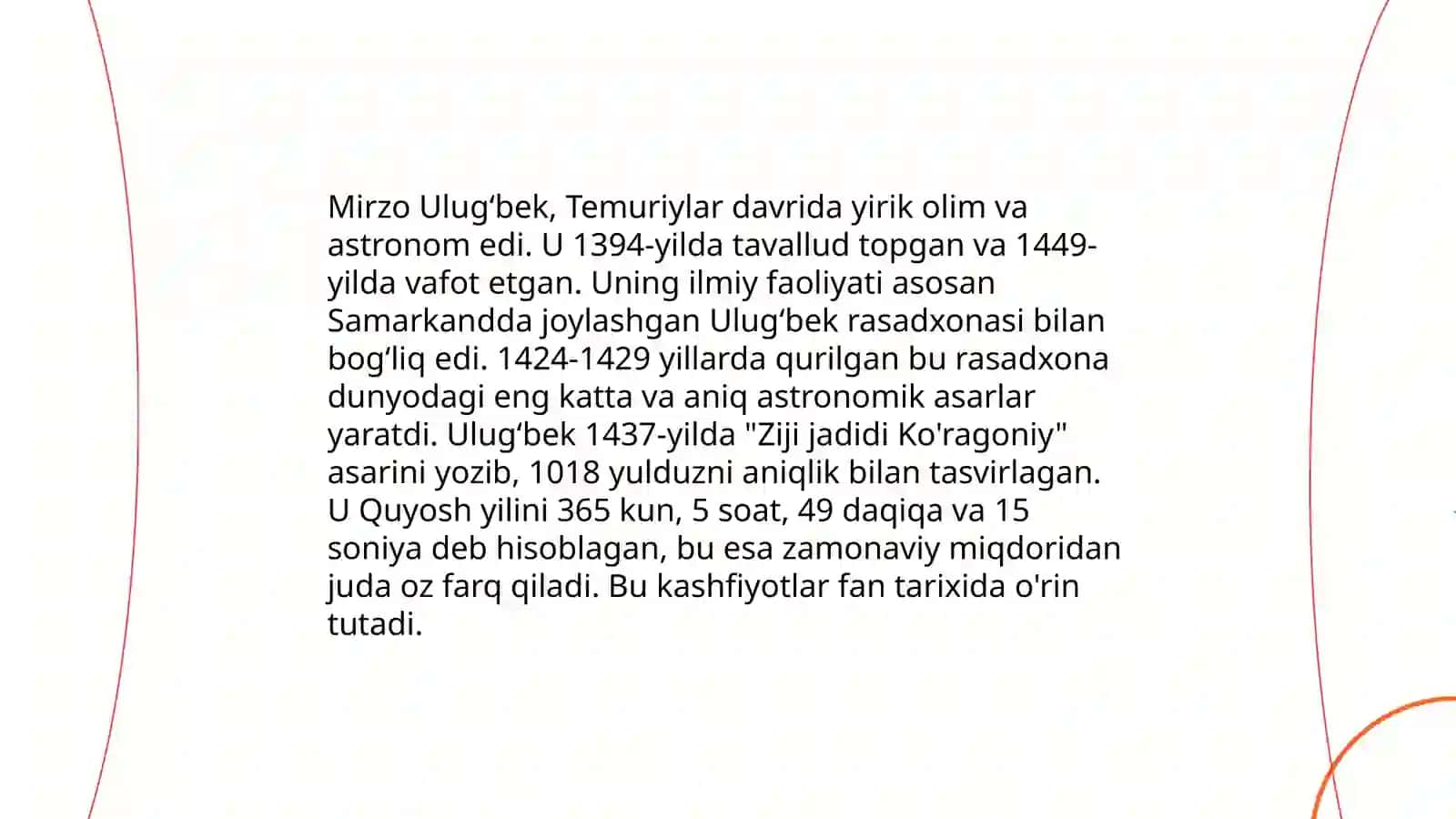 Mirzo Ulugʻbek davlat arbobi va buyuk olim 4