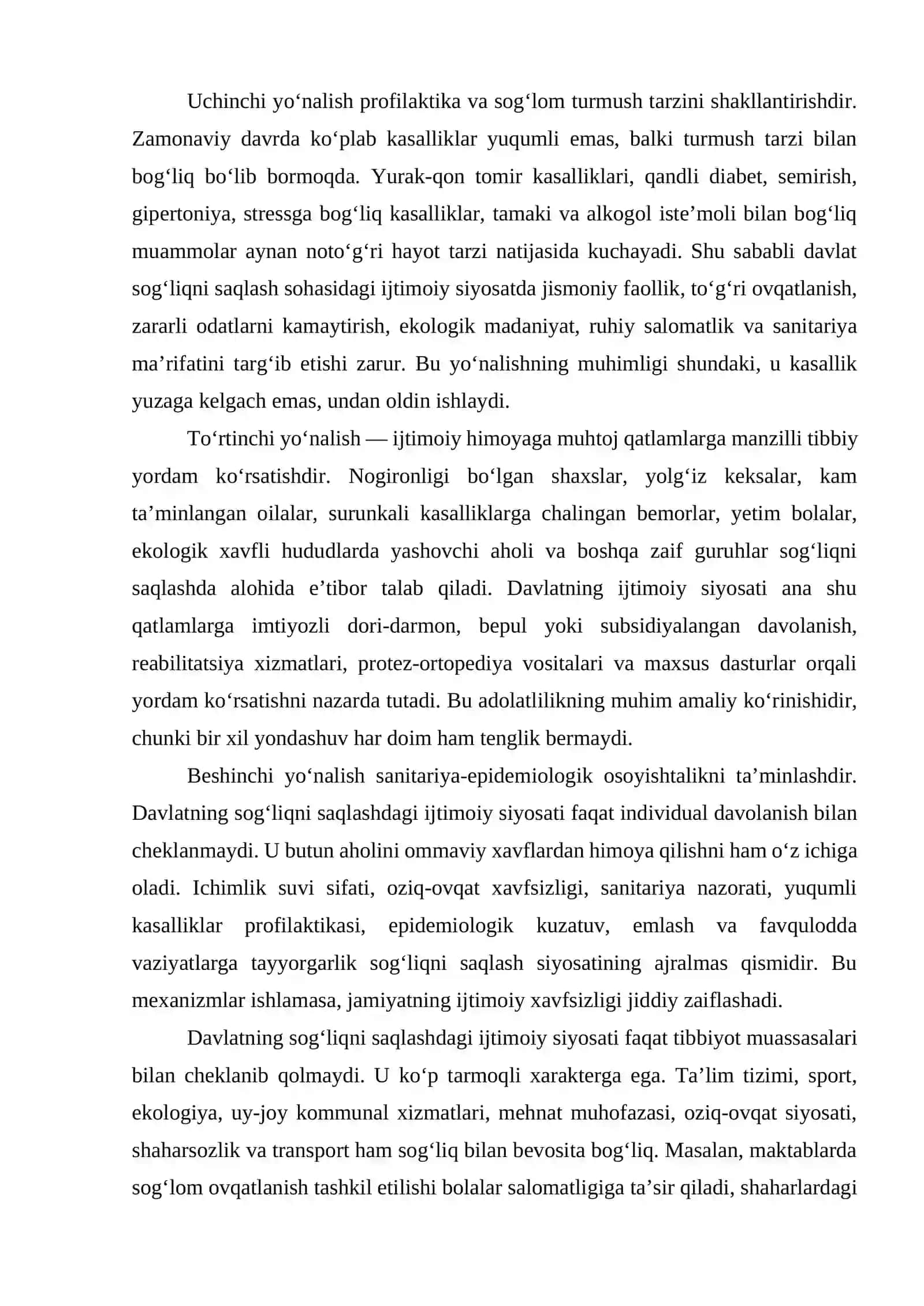 Sog‘liqni saqlash sohasidagi davlatning ijtimoiy siyosati 4