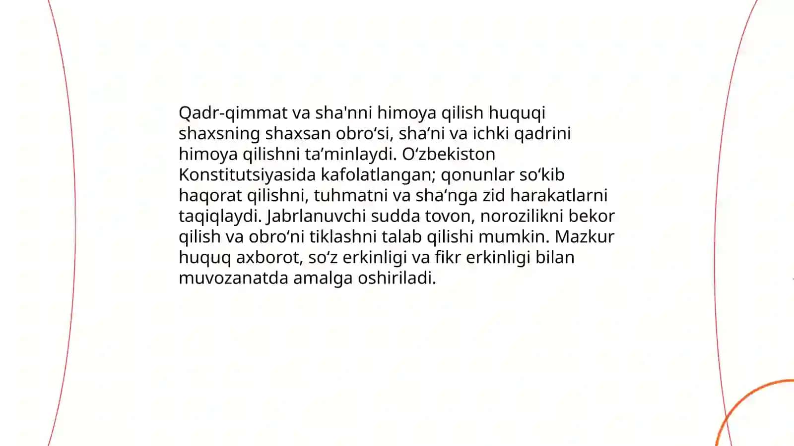 Shaxsiy huquq va erkinliklar 4