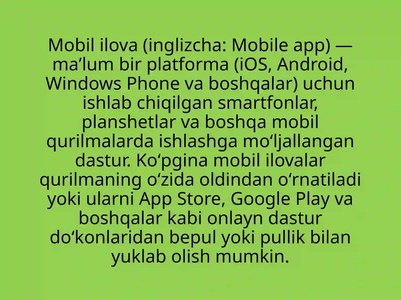 Thunkable tizimida mobil ilovalar yaratishga qo‘yilgan talablar turlari 4
