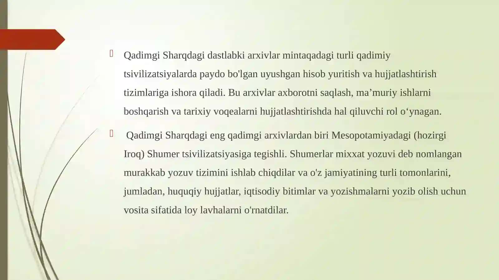 Qadimgi Sharqda ilk arxivlarni vujudga kelishi 4