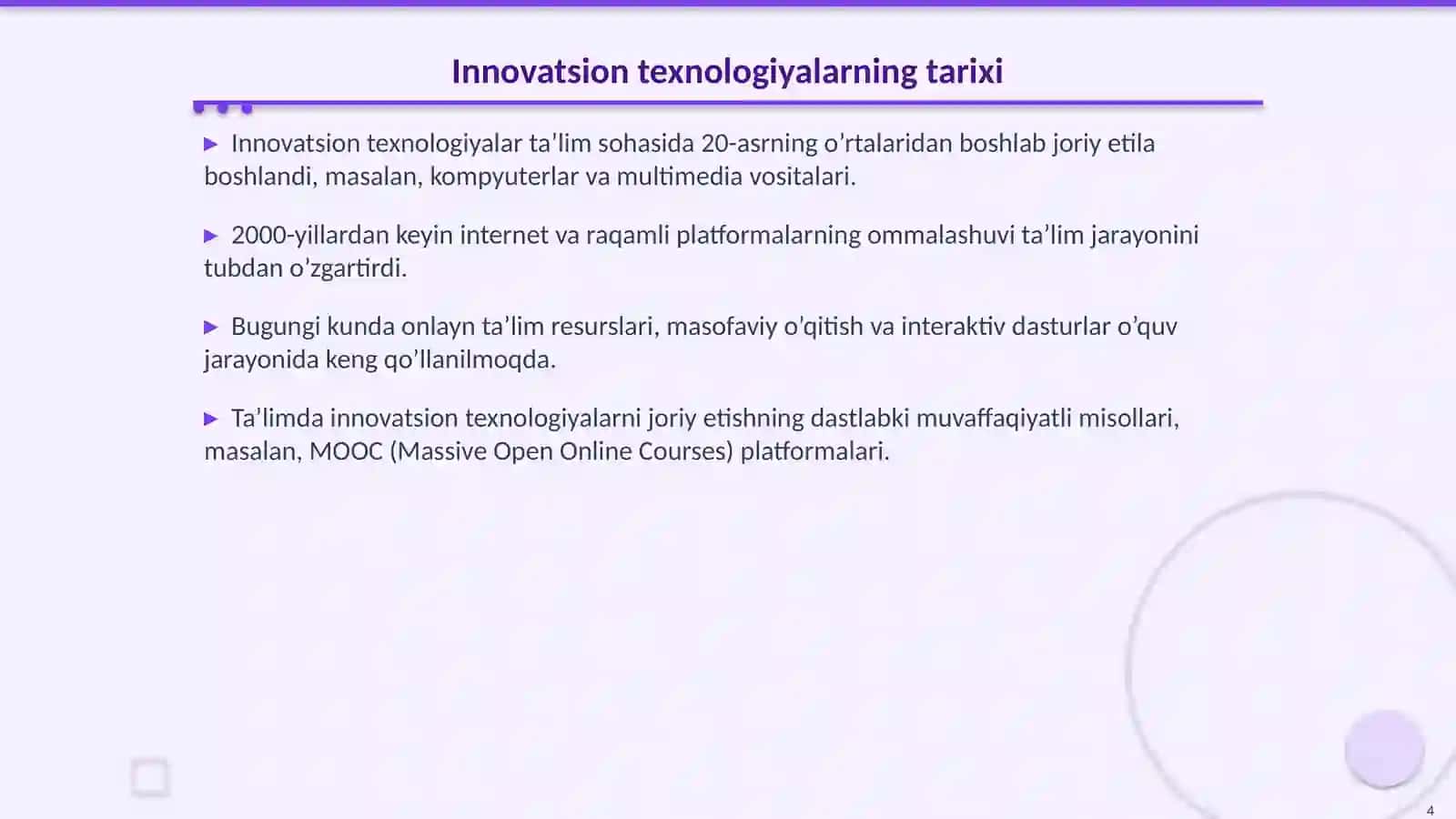 Ta’lim jarayonida innovatsion texnologiyalar 4