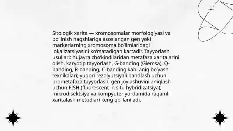 Genetik va Sitologik xaritalar 4
