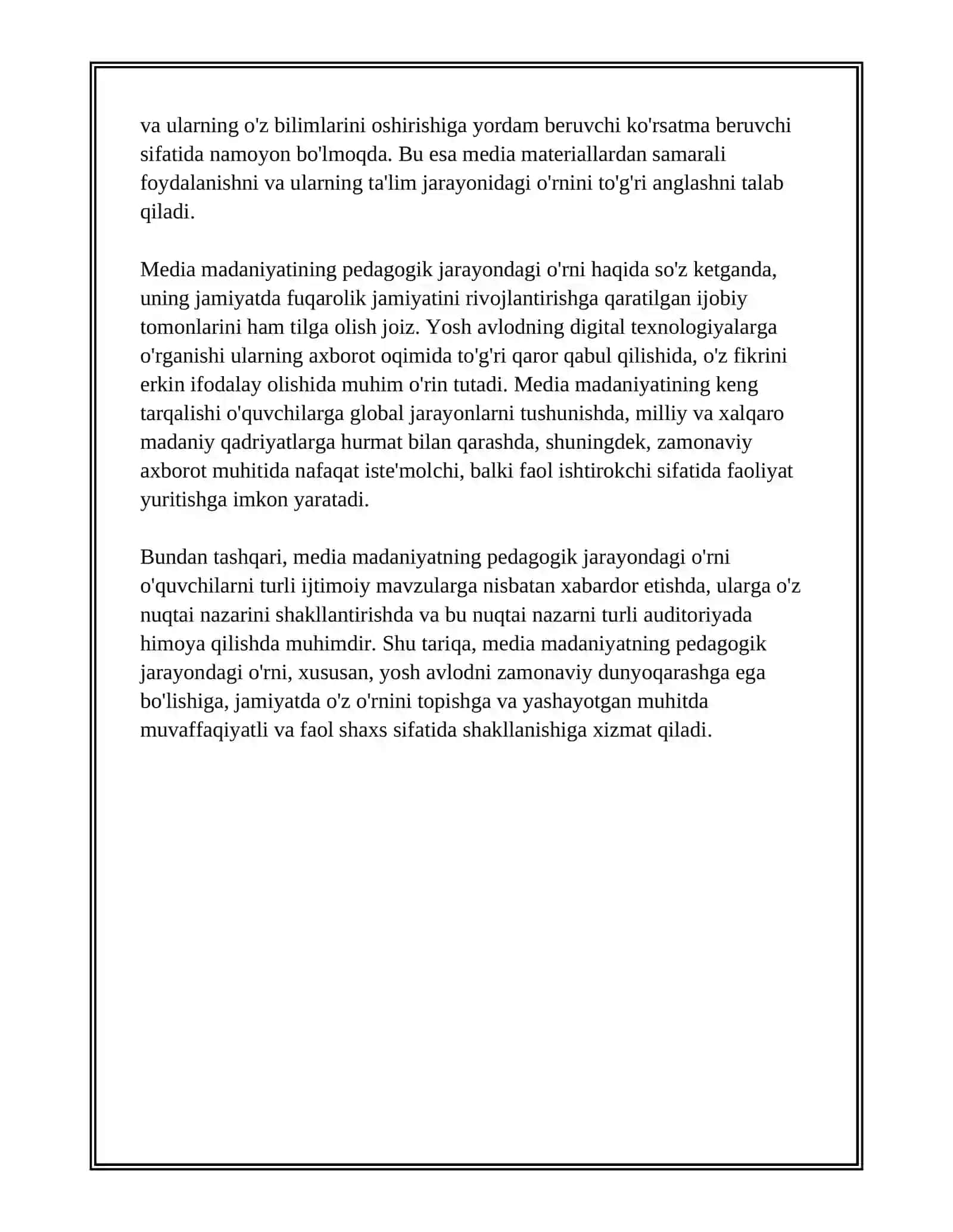 MEDIA MADANIYAT VA INNOVATSION PEDAGOGIKA 4