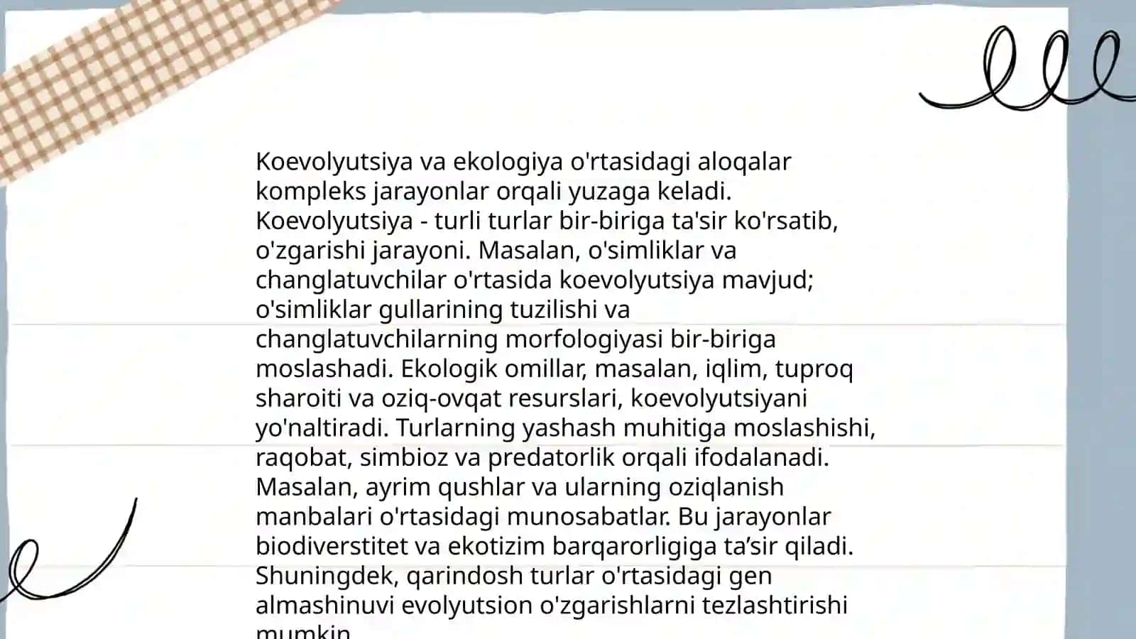 Koevolyutsiya va environmentalizm dialektikasi 4