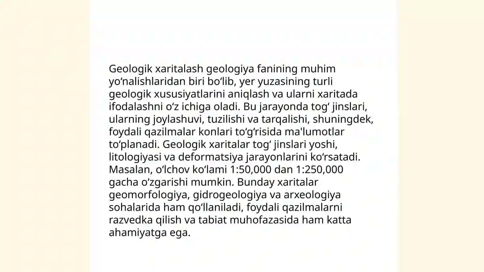 Geologik va geomorfologik tadqiqotlar 4