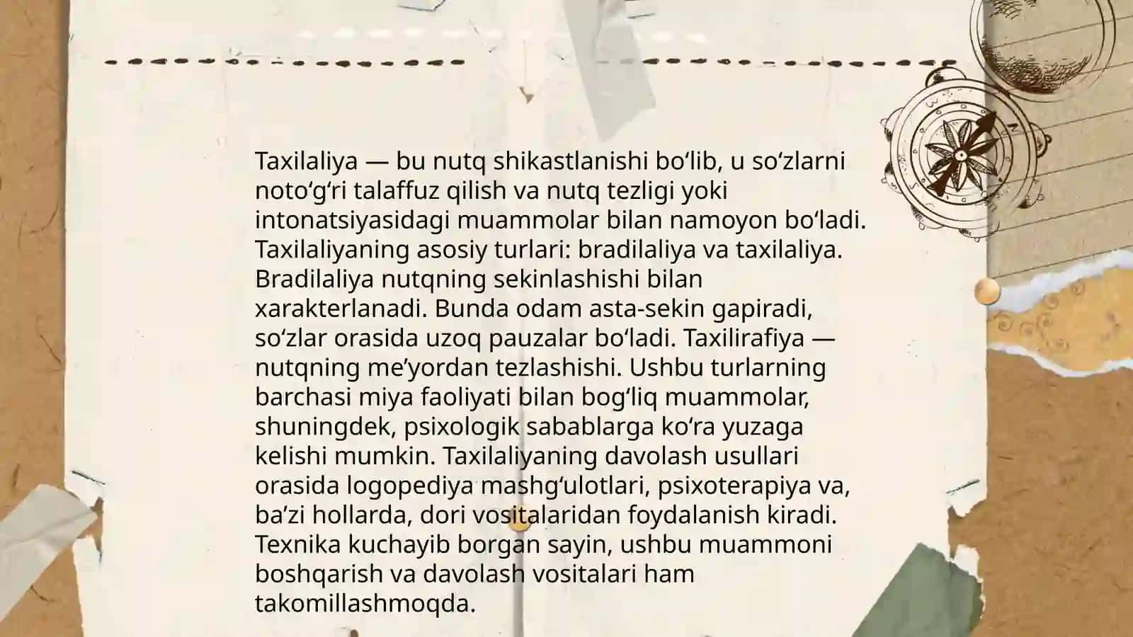 Taxilaliya nutq buzulishi 4