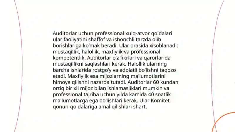 Auditorning kasb etikasi 4
