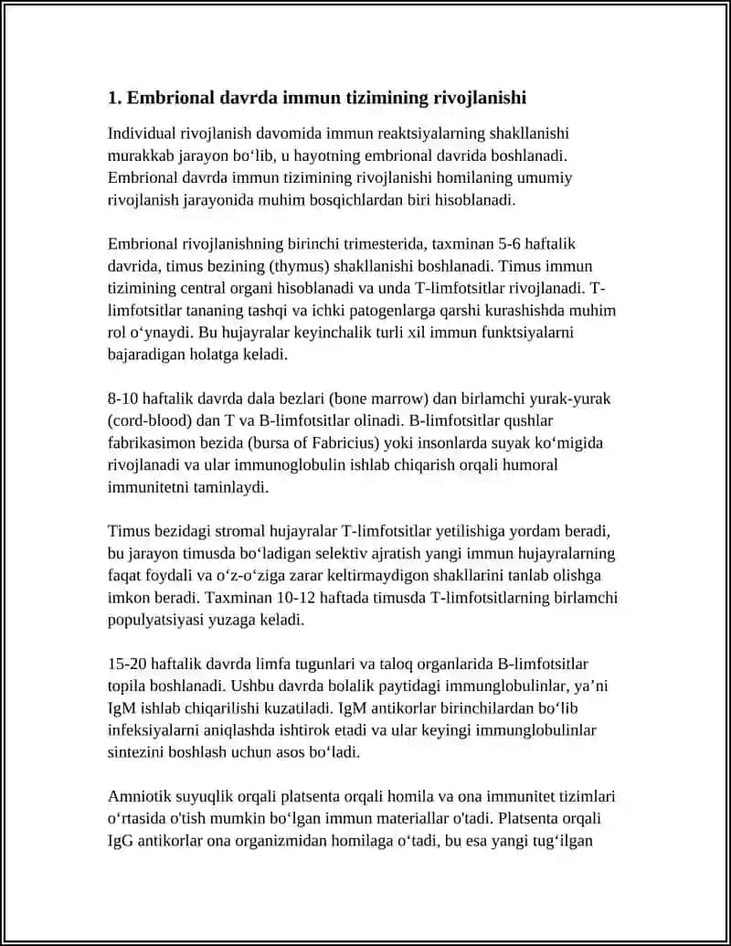 INDIVIDUAL RIVOJLANISH DAVOMIDA IMMUN REAKSIYALARNING SHAKLLANISHI 4