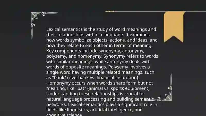 The structure of word meaning 4