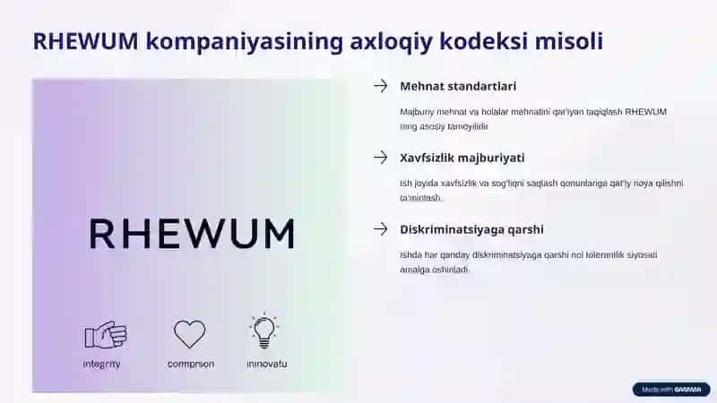 Biznes etikasi va ijtimoiy javobgarlik tamoyillari 4