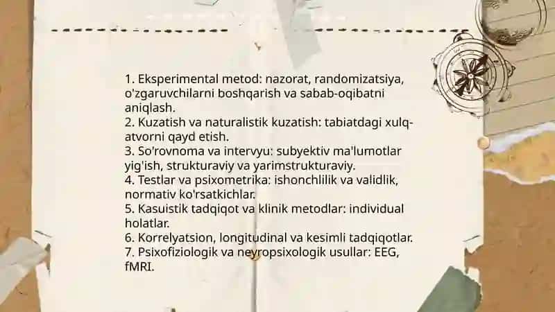 Pisixologiya faniga kirish va fanning rivojlanish tarixi 4