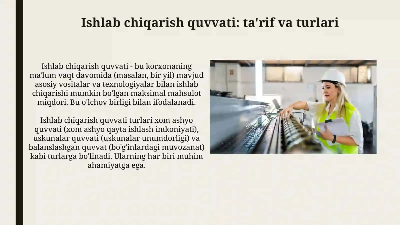 Sanoat ishlab chiqarishining asosiy fondlari va quvvati 4