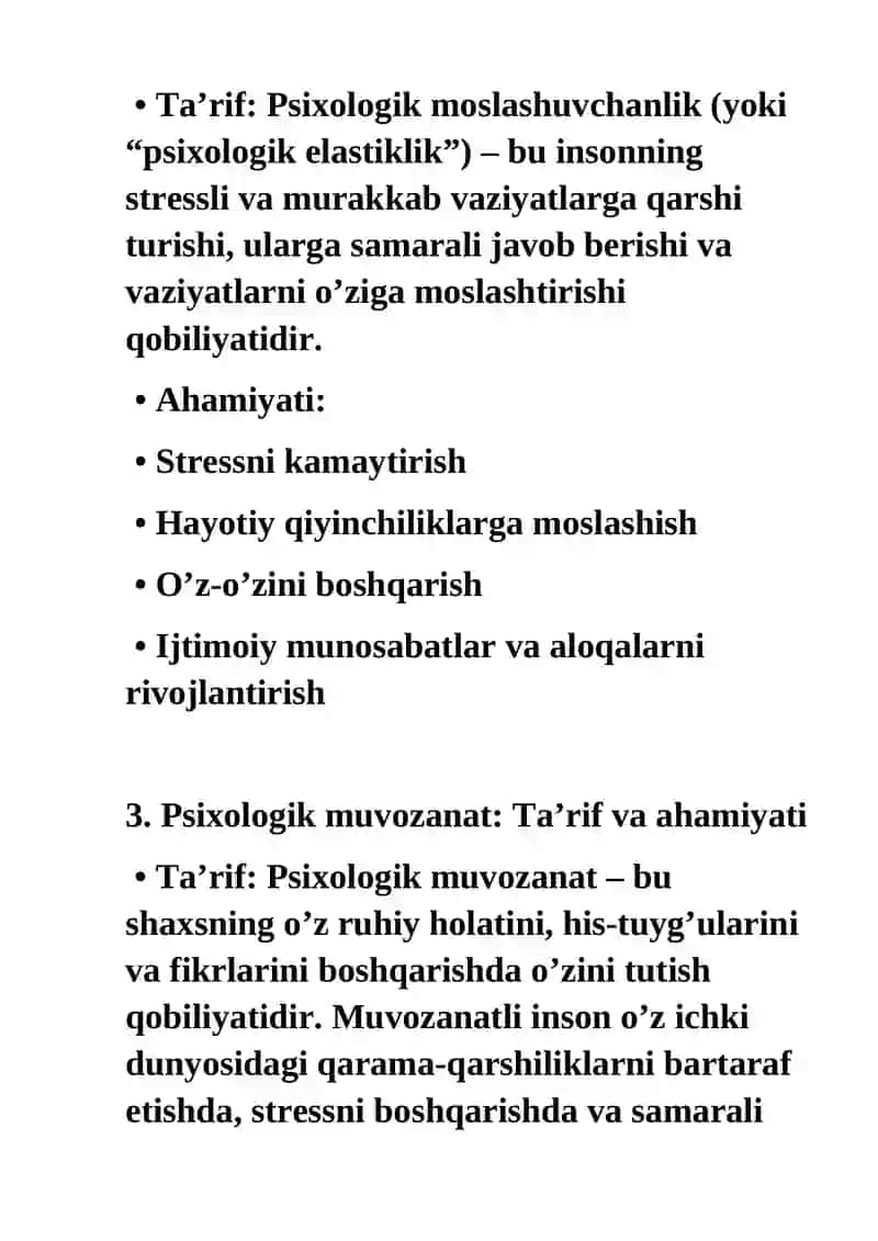 Psixologik moslashuvchanlik va muvozanatni baholash mezonlari 4