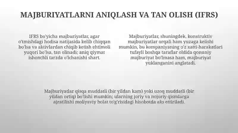 Aktivlar, majburiyatlar va kapital: IFRS asosida tahlil 4