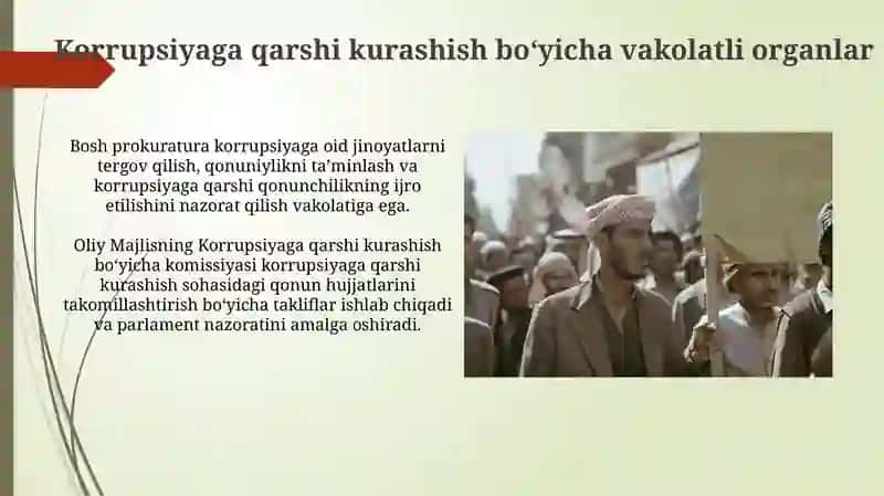 Oʻzbekistonda korrupsiyaga qarshikurashmexanizimi 4