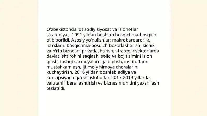 Bozor iqtisodiyotiga o'tish davri va uning O'zbekistondagi xususiyatlari 4