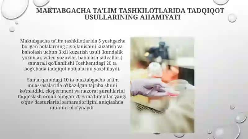 Maktabgacha taʼlim tarbiyani tashkil etish fanining tadqiqot metodlari 4
