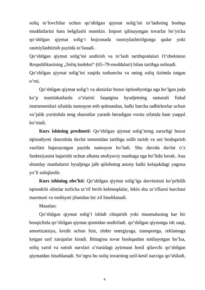 O‘zbekiston Qoʻshilgan qiymati solig‘ini joriy qilinishining iqtisodiy sabablari 4