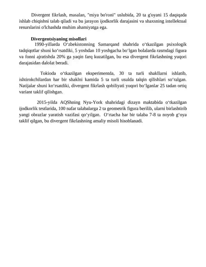 Idrok etishda figura va fon. Konvergensiya va divergensiya. 4