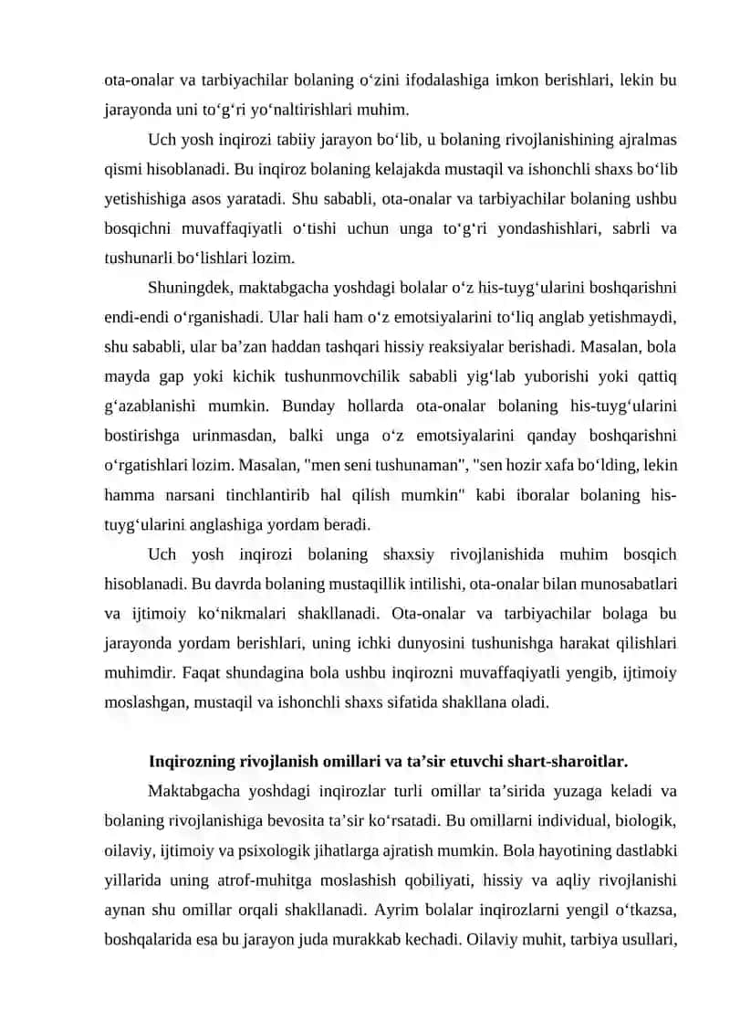 Maktabgacha tarbiya yoshidagi inqiroz 4