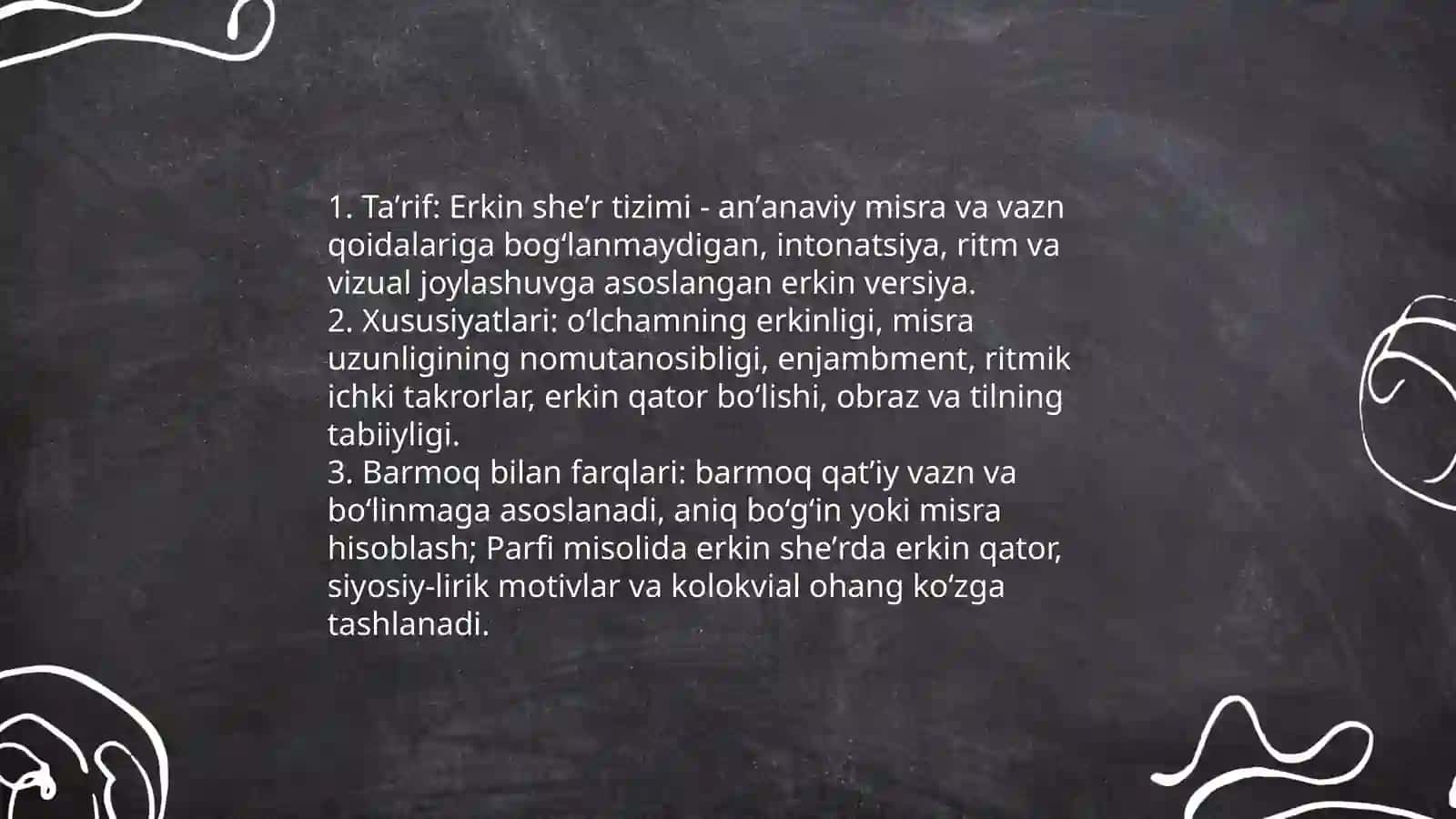 Barmoq va erkin she’r tizimlari haqida malumot Rauf Parfi ijodi misolida 4