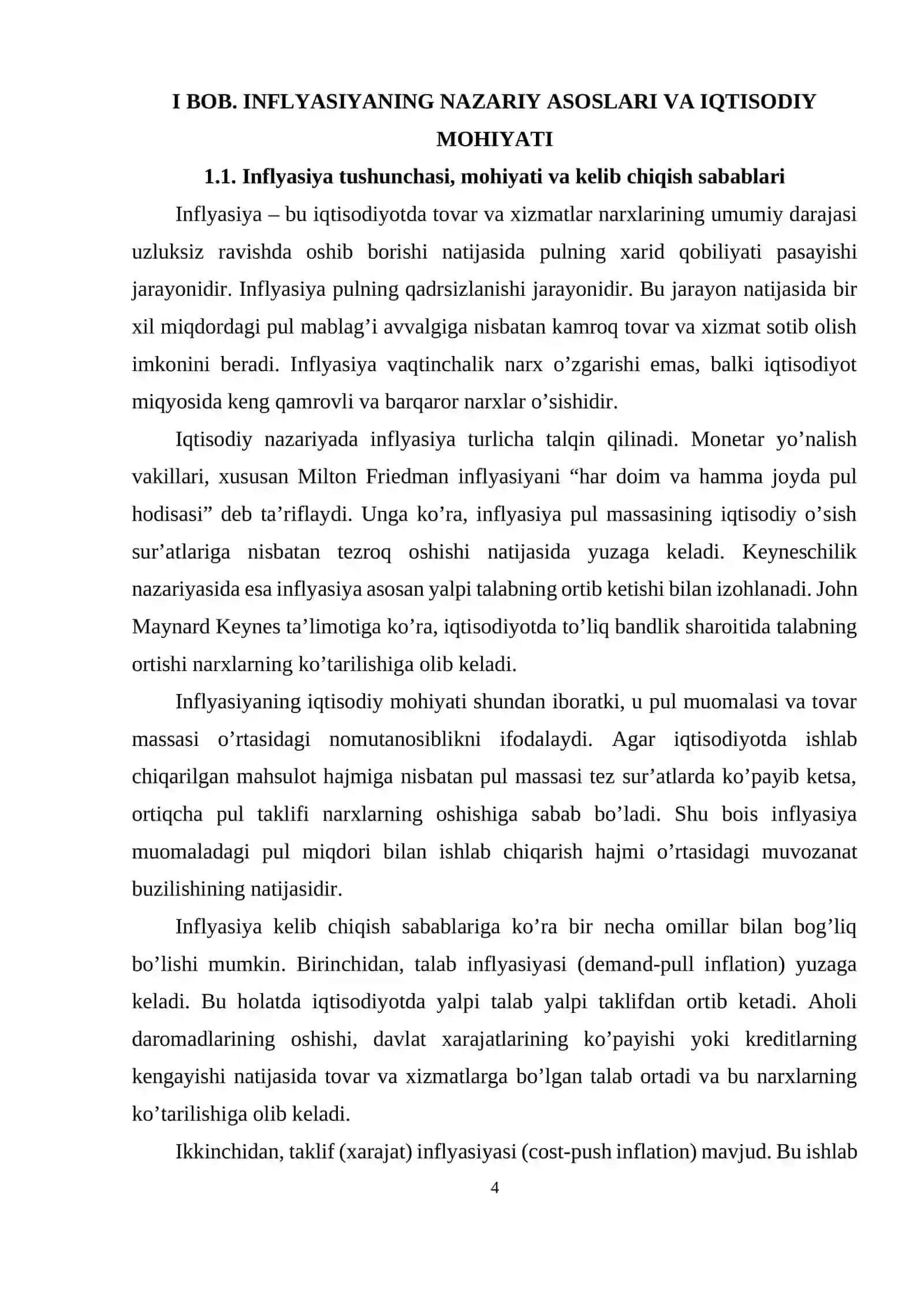 O’ZBEKISTON RESPUBLIKASI IQTISODIYOTIDAGI INFLYASIYA JARAYONLARI TAHLILI 4