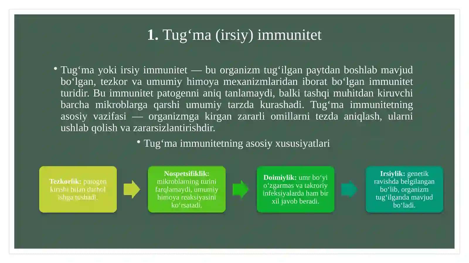 Tug‘ma (irsiy) immunitet 4