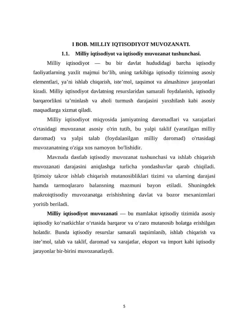 MILLIY IQTISODIYOTNING MUVOZANATI VA MUTANOSIB RIVOJLANISHI 4