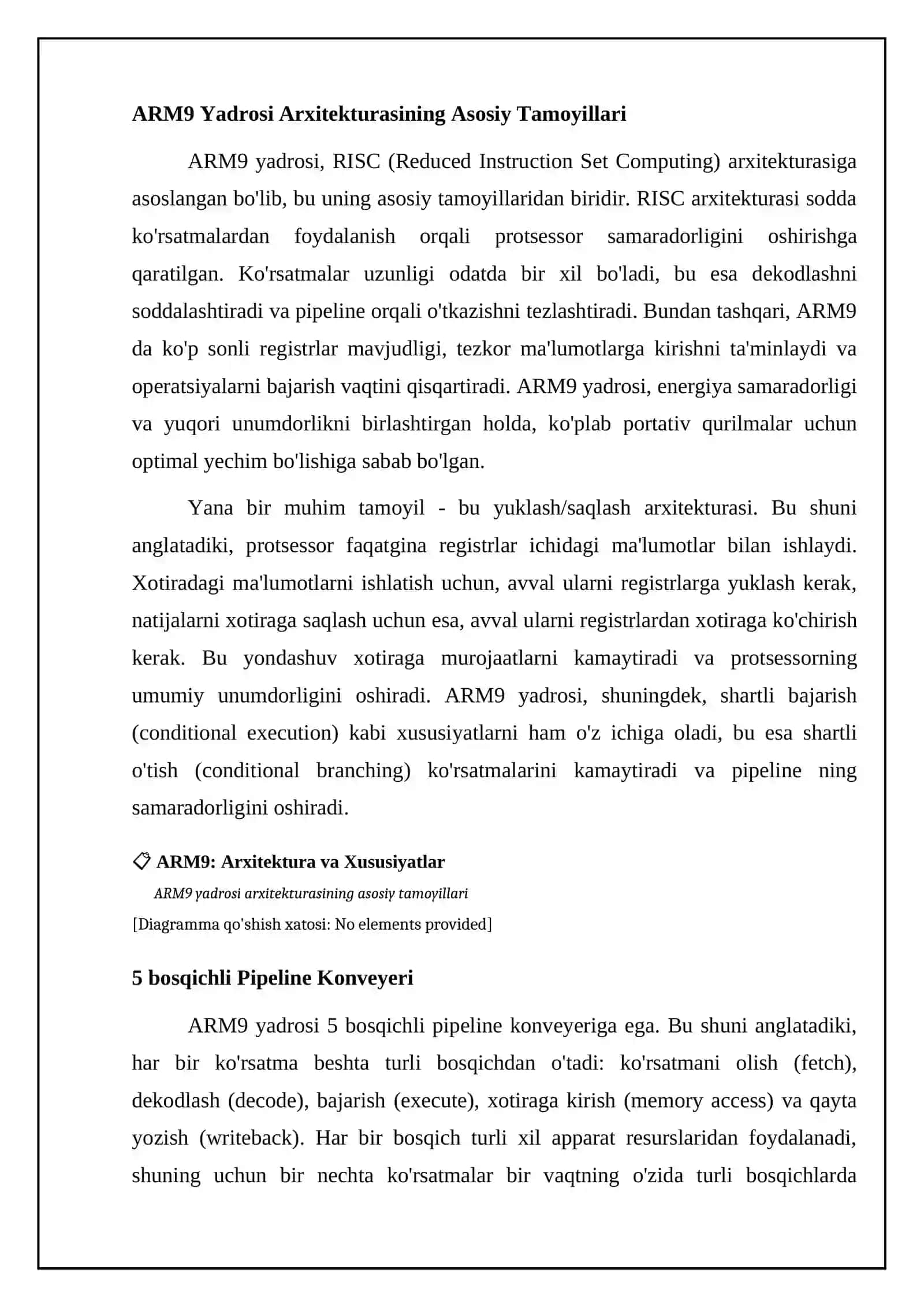 ARM9: Arxitektura va Xususiyatlar 4
