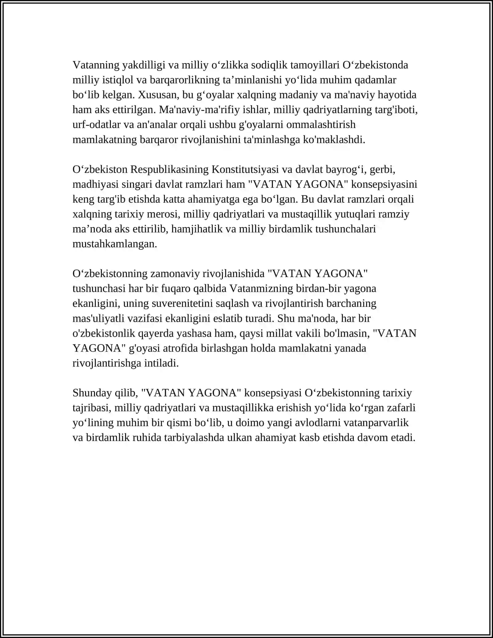 VATAN YAGONA 4