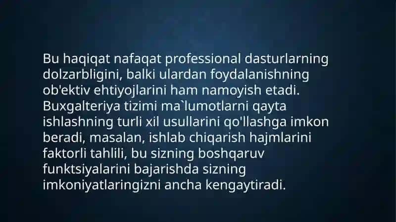 Mahsulot ishlab chiqarish hajmining tahlili 4
