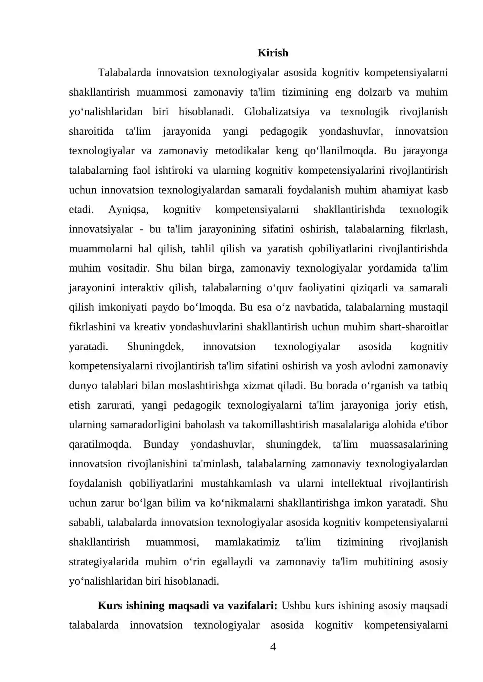 TALABALARDA INOVATSION TEXNOLOGIYALAR ASOSIDA KOGNITIV KOMPETENSIYALARNI SHAKLLANTIRISH METODIKASI 4