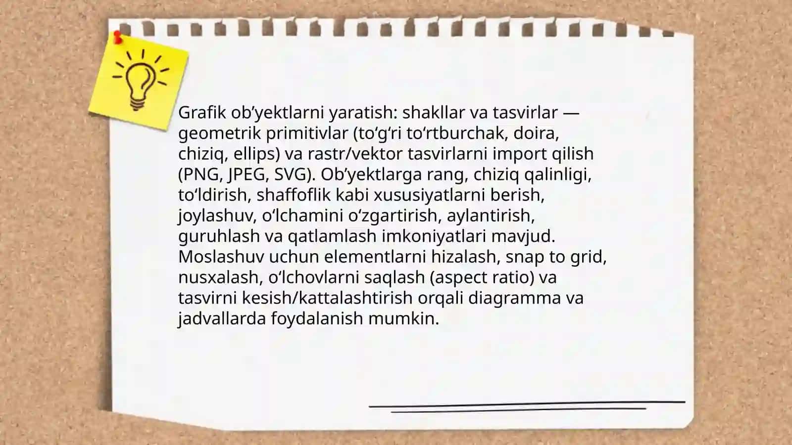Grafik koʻrinishdagi ob’yektlar ustida ishlash 4