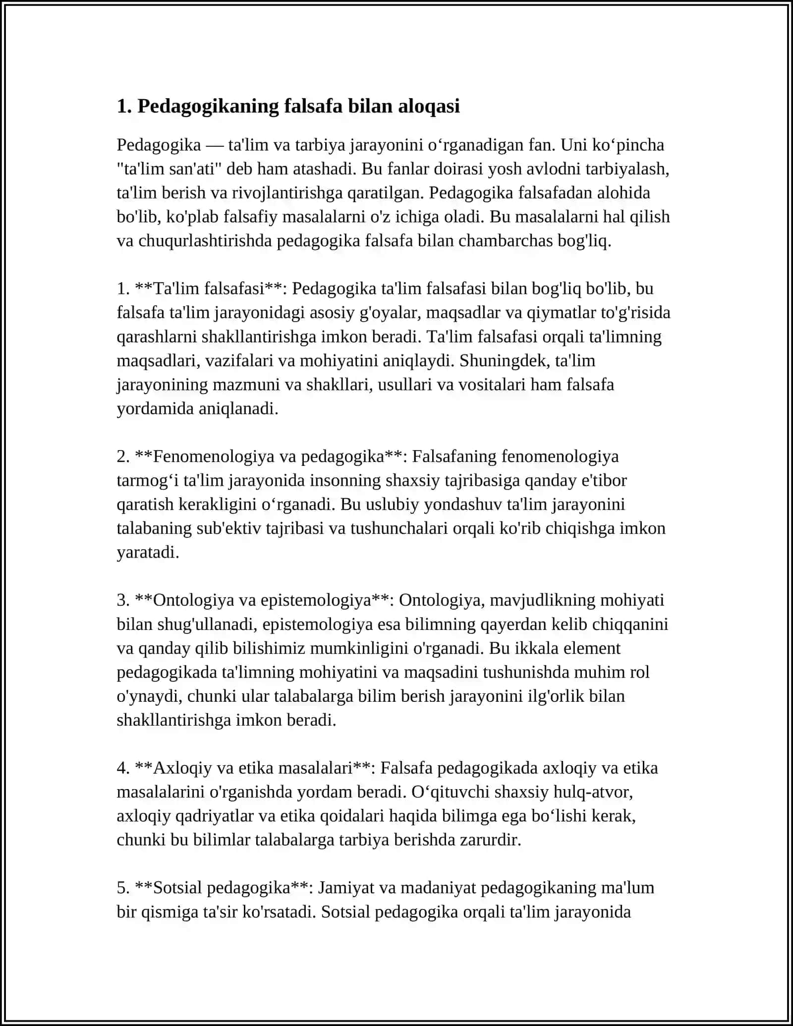 UMUMIY PEDAGOGIKANING BOSHQA FANLAR BILAN ALOQASI 4