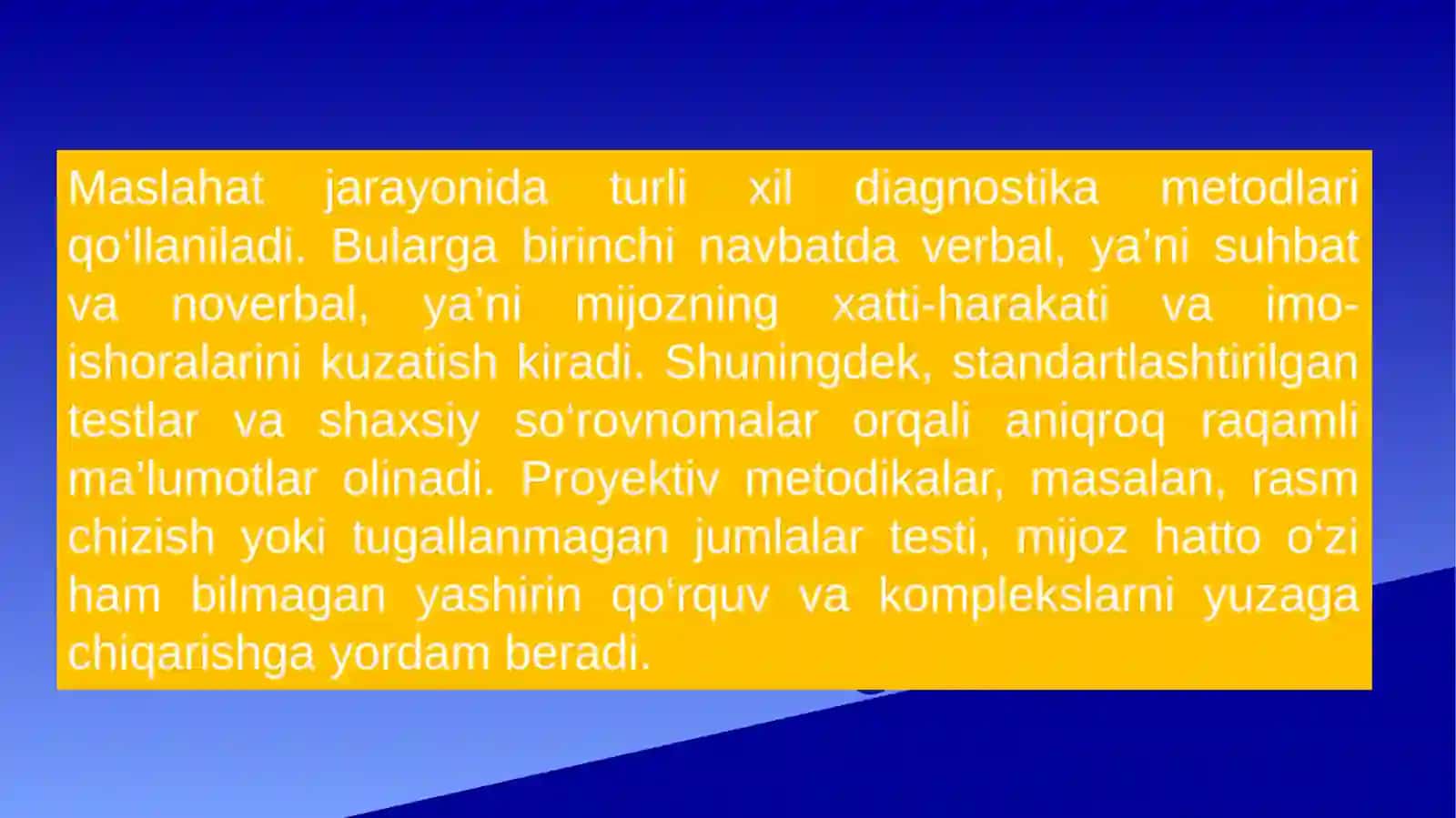 Psixologik konsultatsiyaning maxsus muomolar 4