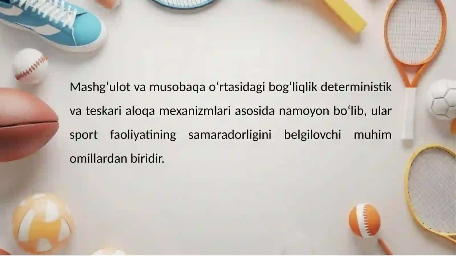 Mashg'ulot va musobaqaning bog'liqligi 4
