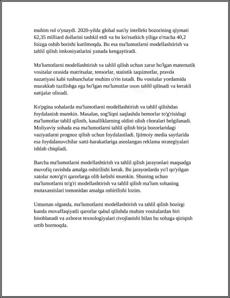 ILMIY-TEKSHIRISH TIZIMLARINI MODELLASHTIRISH VA AVTOMATLASHTIRISH 4